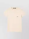Jacquemus Crewneck Short Sleeve Straight Fit Top In Neutral
