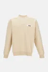 Jacquemus Men The Gros Grain Crewneck Sweatshirt With Logo Plaque