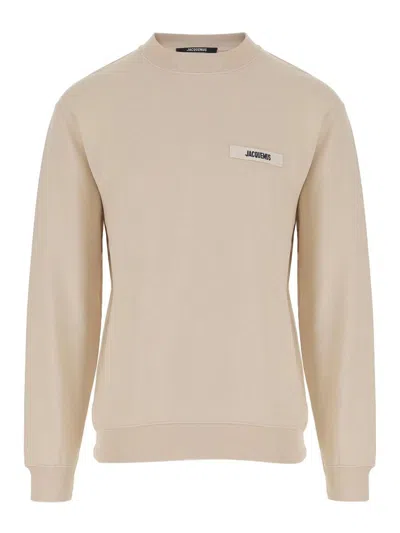 Jacquemus Cotton Sweatshirt In Neutral