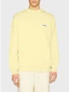Jacquemus Gros Grain Logo-embroidered Hoodie In Yellow