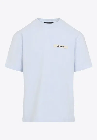 JACQUEMUS CREWNECK T-SHIRT WITH LOGO-LABEL