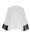 Jacquemus Blue Solid Crew Neck T-shirt In Multi