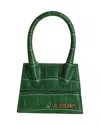 Jacquemus Croc Embossed Le Chiquito Mini Bag In Green Leather