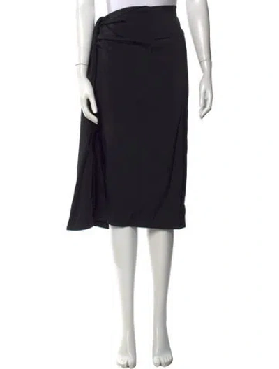 Pre-owned Jacquemus Crochet Trim Midi Length Skirt W/ Tags In Black