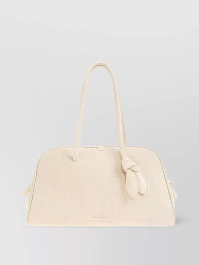 Jacquemus Crocodile Effect Curved Silhouette Tote Bag