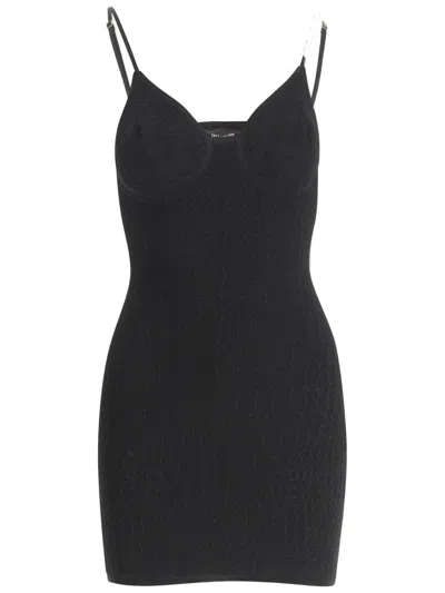 JACQUEMUS JACQUEMUS CROCODILE-EMBOSSED SHORT SCALE DRESS