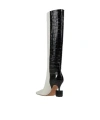 Jacquemus Crocodile Pattern Leather Boots In Yellow