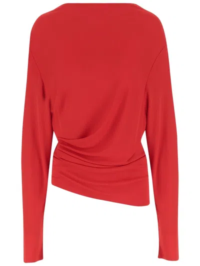 Jacquemus Long-sleeved Top In Red