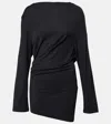 Jacquemus La Robe Bahia Viscose Jersey Mini Dress In Schwarz