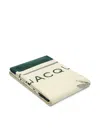 Jacquemus Croisière Green Ivory Beach Towel In Neutral
