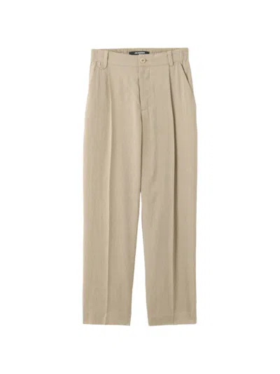 Jacquemus Croisière Pleated Trousers In Black
