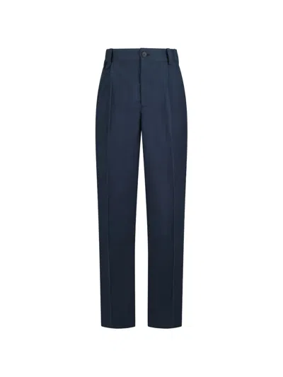 Jacquemus Croisiere Pleated Trousers In Blue