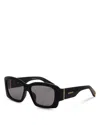 Jacquemus Croisiere Rectangle Sunglasses, 56mm In Black
