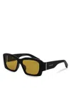 Jacquemus Croisiere Rectangle Sunglasses, 56mm In Black