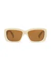 Jacquemus Croisiere Sunglasses In Sandy  Gold  & Matte Brown