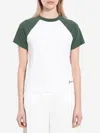 Jacquemus Cropped Baseball Tshirt In White