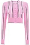 Jacquemus 'cropped Beach Cardigan' In Pink