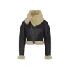 Jacquemus Asymmetrical Aviator Leather Jacket In Multi
