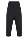 Jacquemus Cropped Capri Trousers With High Waist In Black
