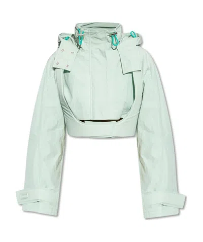 Jacquemus Cropped Cotton-blend Jacket In White