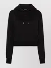 Jacquemus Le Grosgrain Logo Cotton Fleece Crop Hoodie