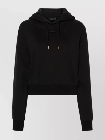 JACQUEMUS CROPPED GROS GRAIN HOODIE