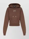 Jacquemus Le Hoodie Gros Grain Hooded Cotton Sweatshirt In Brown
