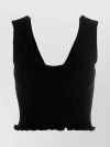 JACQUEMUS CROPPED SCOOP BACK TOP