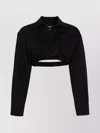 Jacquemus Black Textured Cotton Stretch Shirt With Drop Shoulder And Elasticated Hem
