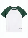 Jacquemus Cropped T-shirt With Contrasting Raglan Sleeves In White