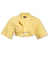 Jacquemus Yellow La Casa 'le T-shirt Bahia Court' T-shirt