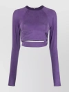 JACQUEMUS CROPPED TWIST SLEEVE TOP WITH OPEN BACK