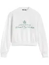 Jacquemus White Sweater With Logo Embroidered On The Front And Short Design In Cotton Woman