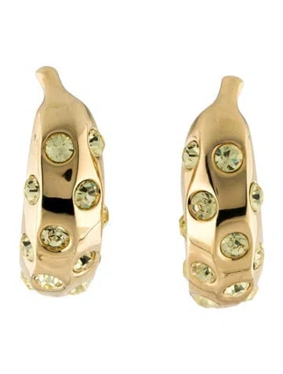 Pre-owned Jacquemus Crystal Les Boucles Bananes Drop Earrings In Multi