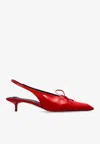 Jacquemus Cubisto 35 Slingback Pumps In Red