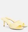 Jacquemus Cubisto Italian Kitten Heel Mules In Yellow
