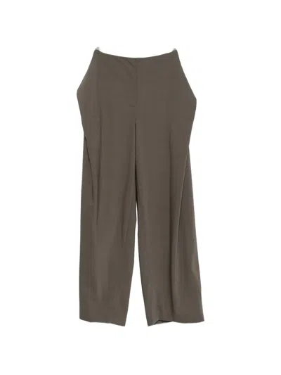 Jacquemus Cubisto Layered-detail Tailored Trousers In Grey