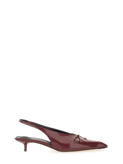 Jacquemus “ Cubisto” Slingbacks In Burgundy