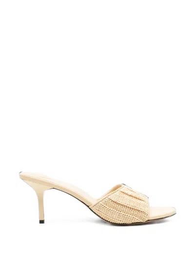 Jacquemus Cubisto Woven Open-toe Sandals In Neutral
