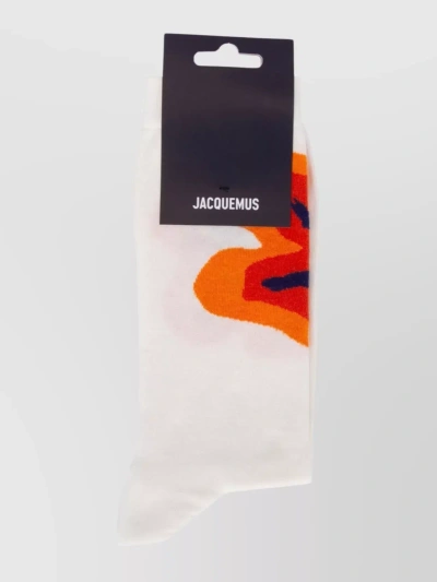 Jacquemus Cuffed Print Underwear & Socks In Blue