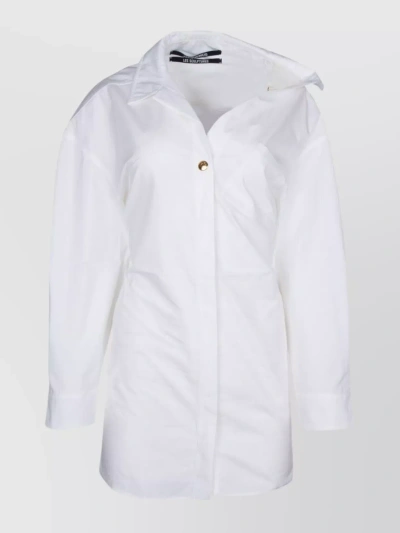 Jacquemus White Les Classiques 'la Mini Robe Chemise' Mini Dress
