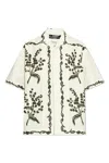 Jacquemus La Chemise Jean Printed Cotton Bowling Shirt In White