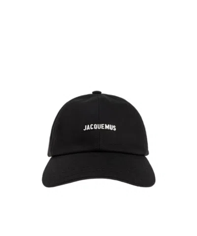 Jacquemus Curved Brim Cap In Black