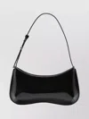 Jacquemus Curved Calfskin Shoulder Bag With Adjustable Strap
