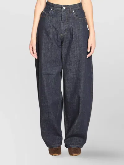 JACQUEMUS CURVED CUT OVALO DENIM PANTS