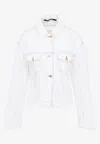 Jacquemus Denim Jacket Structured Flap Pockets In White