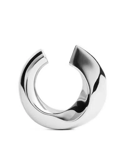Jacquemus Curved Ear Cuff In Silver