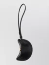 Jacquemus Curved Half-moon Leather Bag Accessory In Black