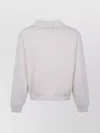Jacquemus Curved Knit High Neck Sweater In White