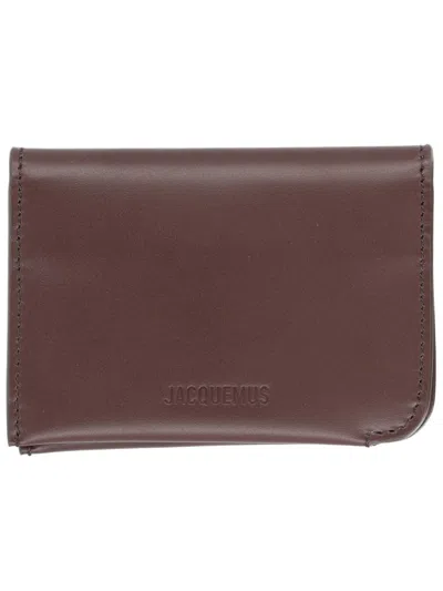 Jacquemus "curved" Wallet In Brown